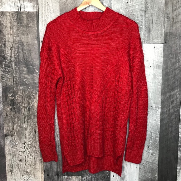 Hippie Rose Long Knit Turtle Neck Sweater - Picture 1 of 9